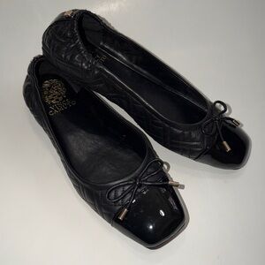 Vince Camuto Black Patent Bow Flats